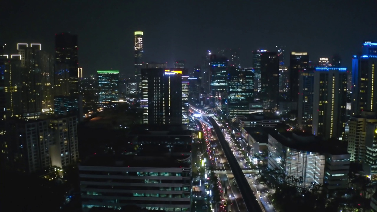 雅加达美丽的夜景视频素材