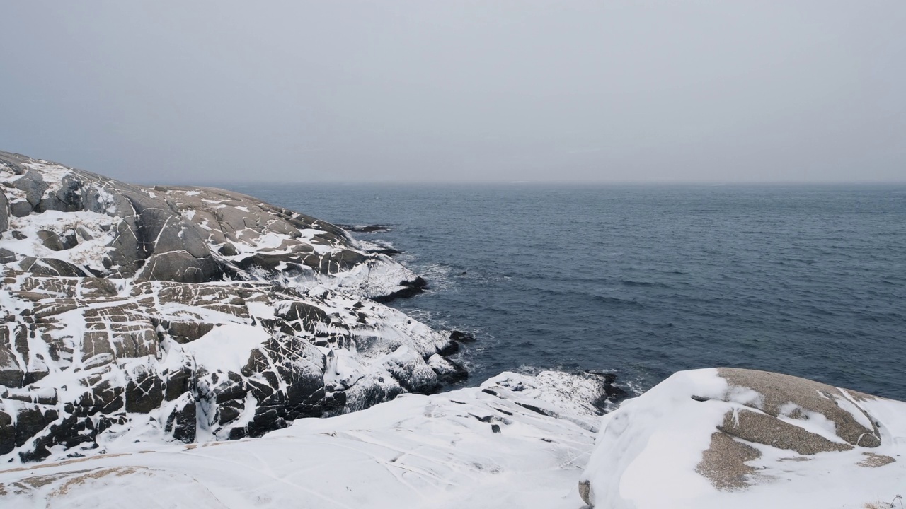 大西洋海岸的暴风雪视频素材