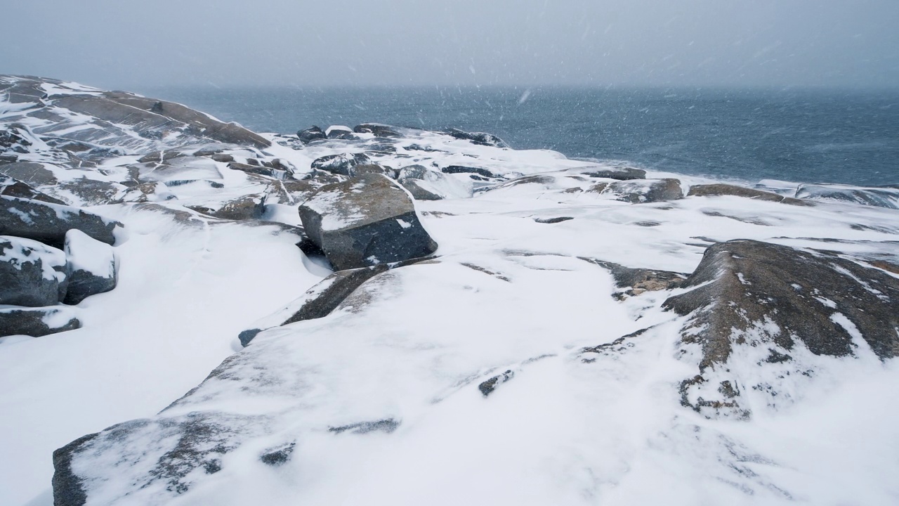 大西洋海岸的暴风雪视频素材