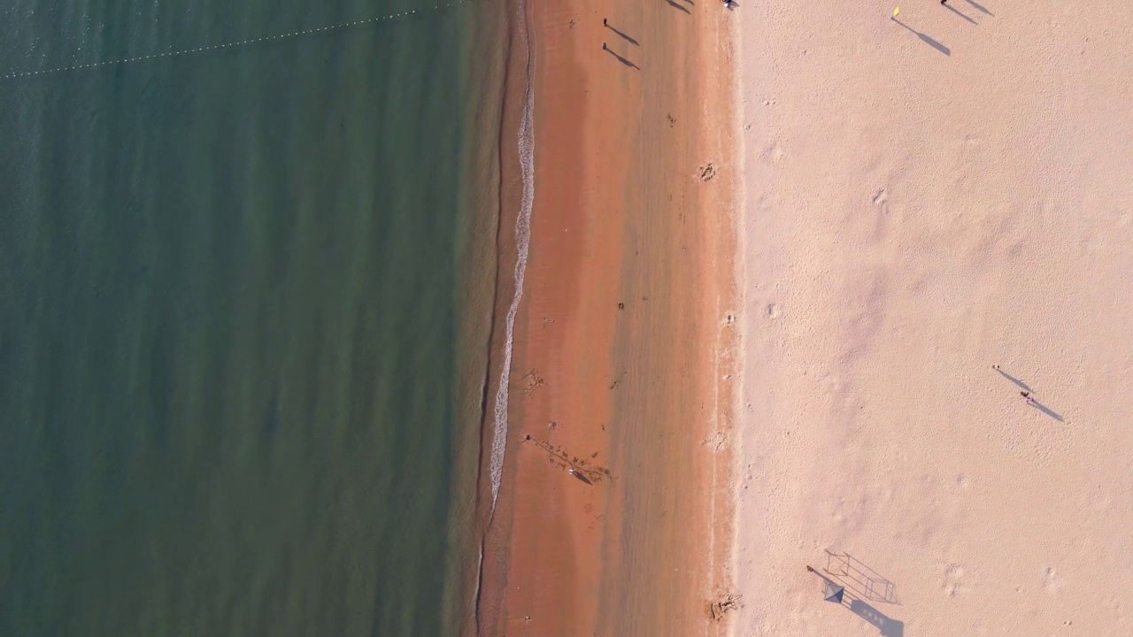 航空摄影海岸线海滩海洋海景背景视频素材