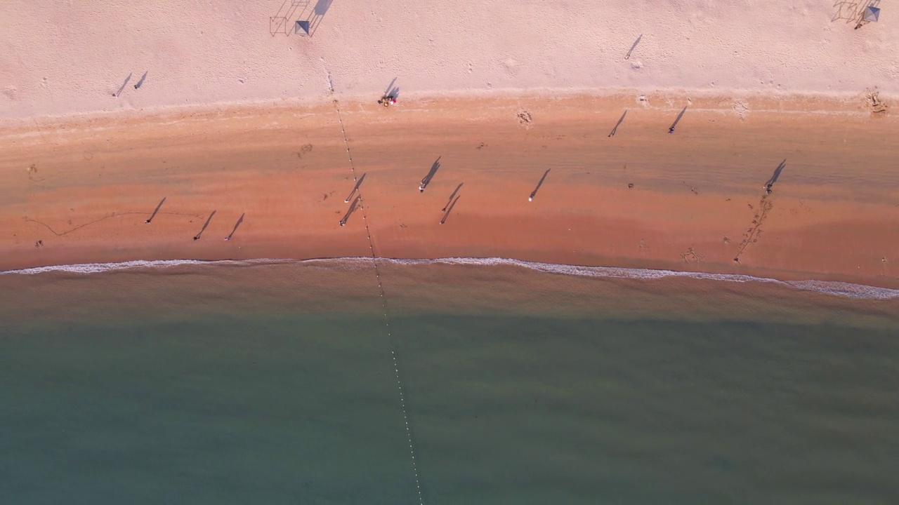 航空摄影海岸线海滩海洋海景背景视频素材