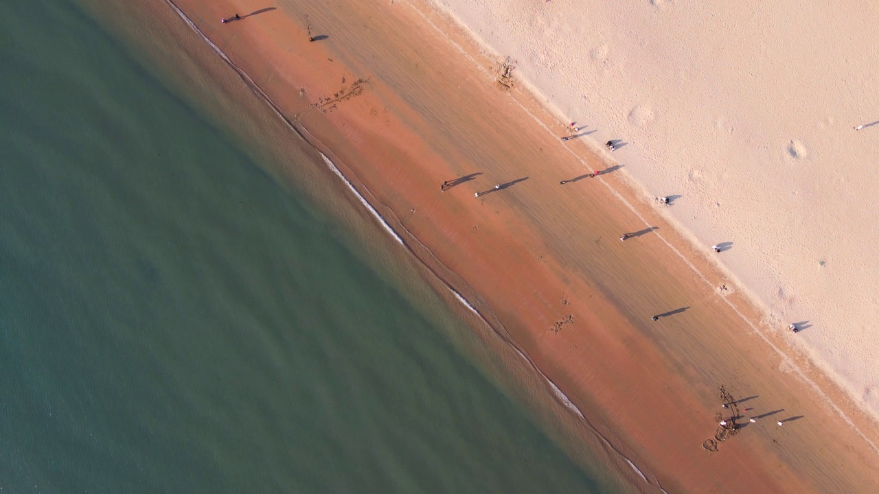 航空摄影海岸线海滩海洋海景背景视频素材