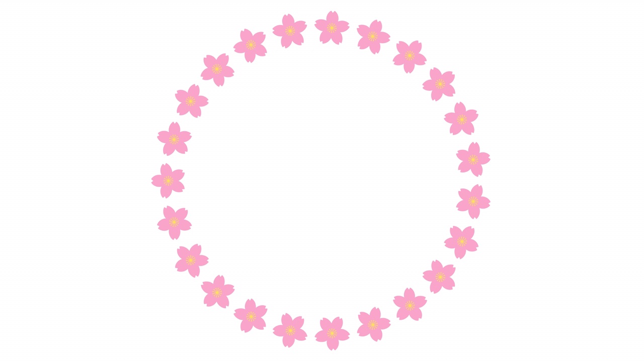 循环动画与alpha通道的樱花的简单说明视频素材画面2