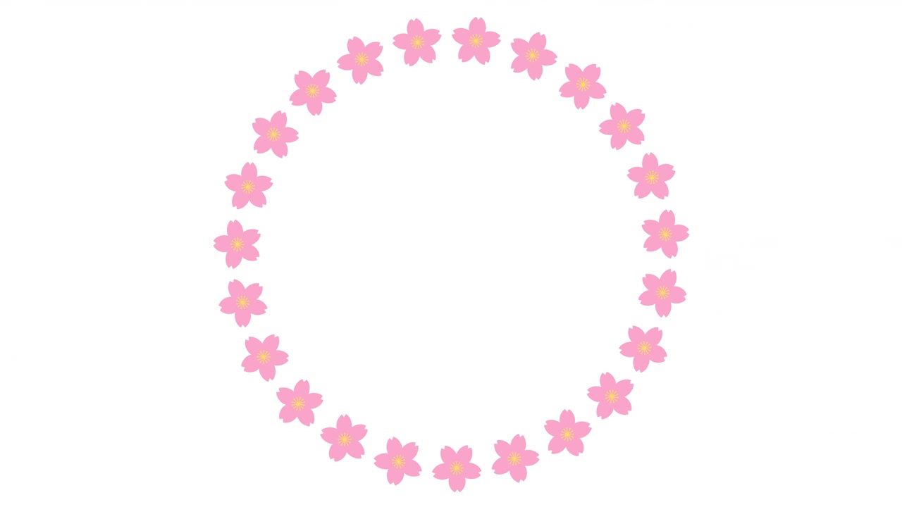 循环动画与alpha通道的樱花的简单说明视频素材画面3