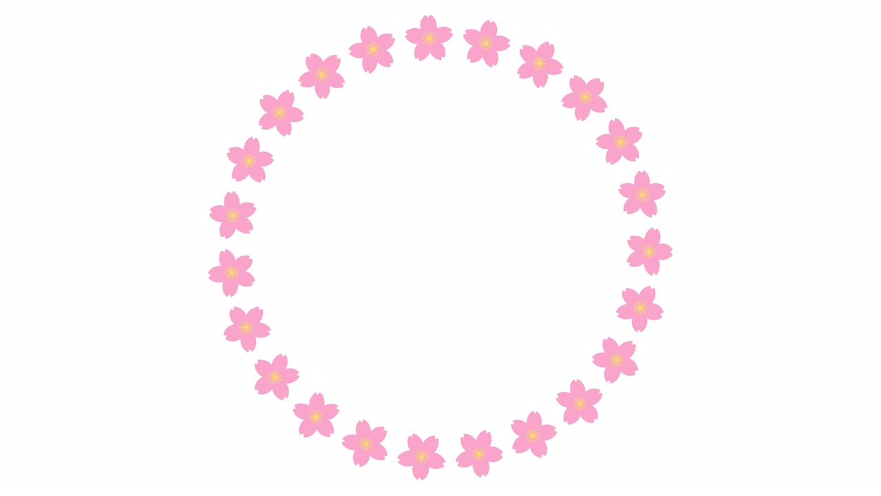 循环动画与alpha通道的樱花的简单说明视频素材画面4