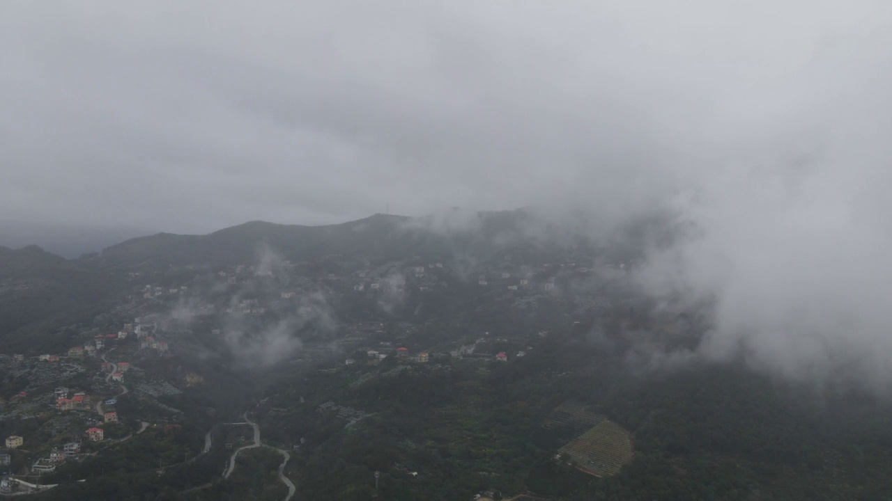 中国福建一个小山村的无人机照片视频素材