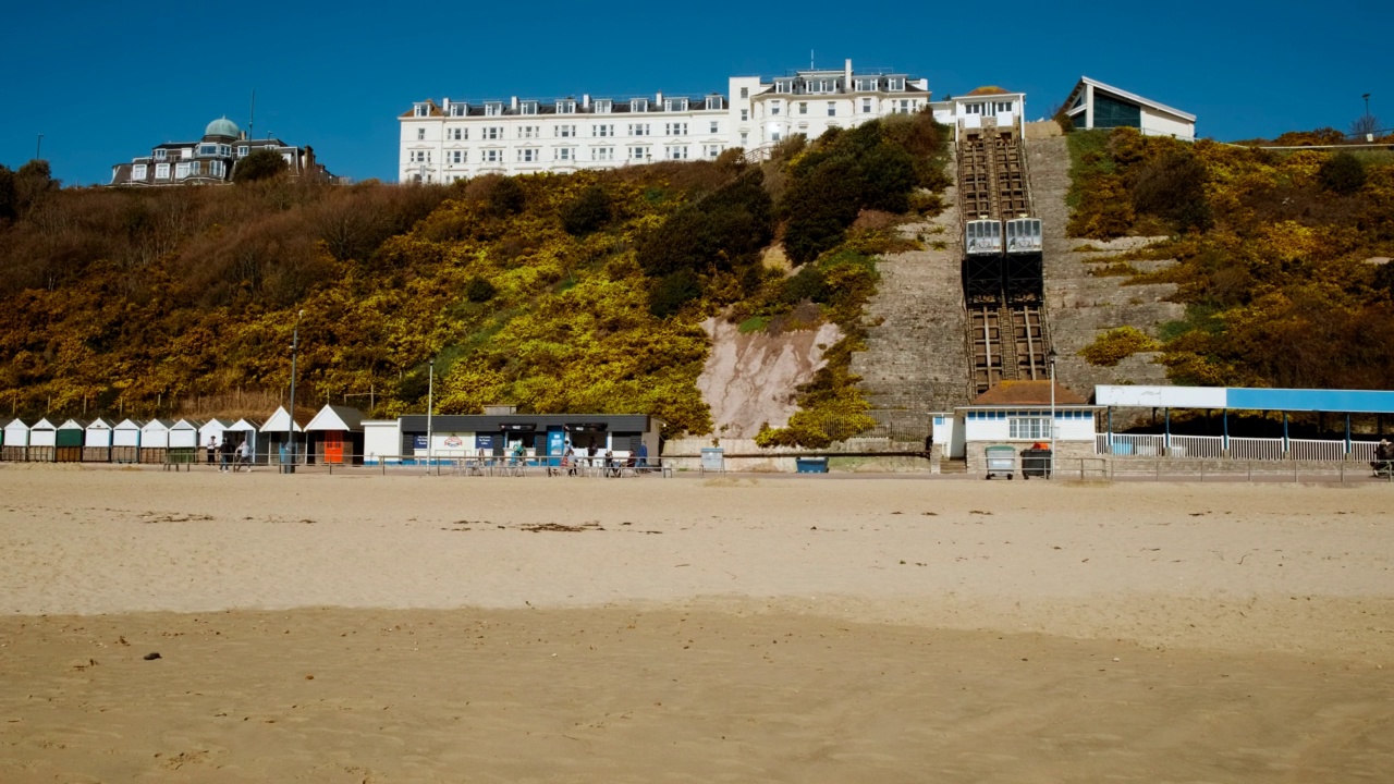 伯恩茅斯海滩度假村，多塞特，英格兰，英国视频素材