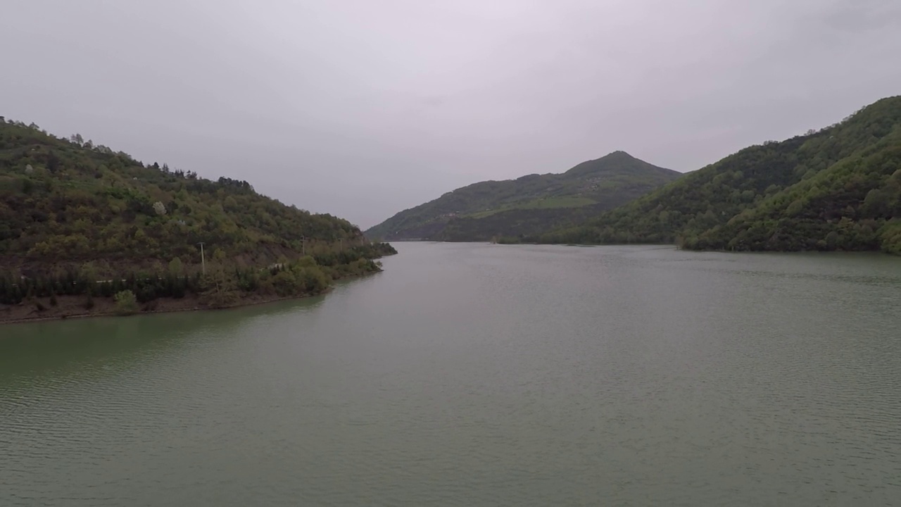 空中湖视图视频素材