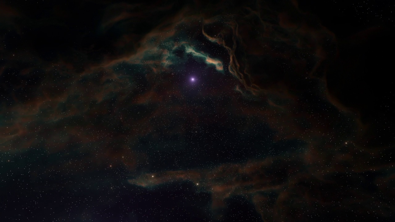 五彩斑斓的星系有星云、云和星光视频素材画面1
