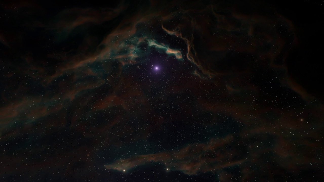 五彩斑斓的星系有星云、云和星光视频素材画面4
