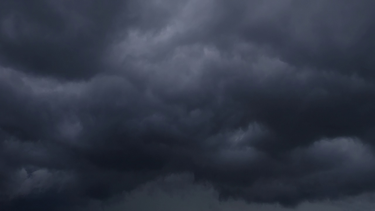 为天气预报的重黑暗风暴雨云动画-循环视频视频素材