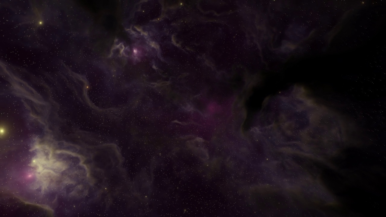 外太空的恒星和星云发出紫色的光视频素材画面1