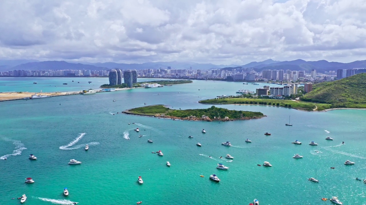 中国旅游胜地三亚市，海南岛视频素材