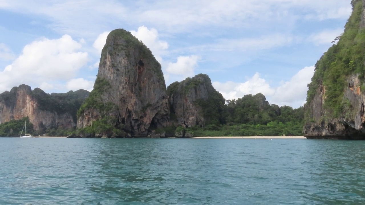 泰国甲米省的海滩和热带海洋视频素材