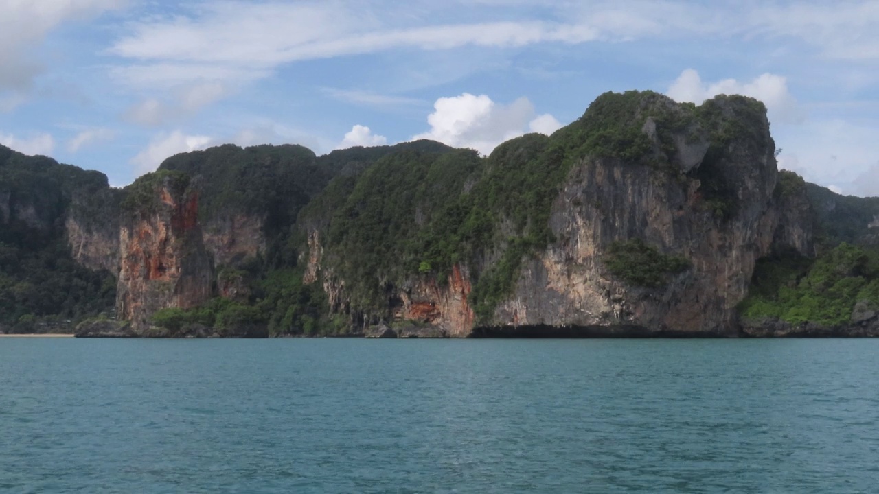 泰国甲米省的海滩和热带海洋视频素材