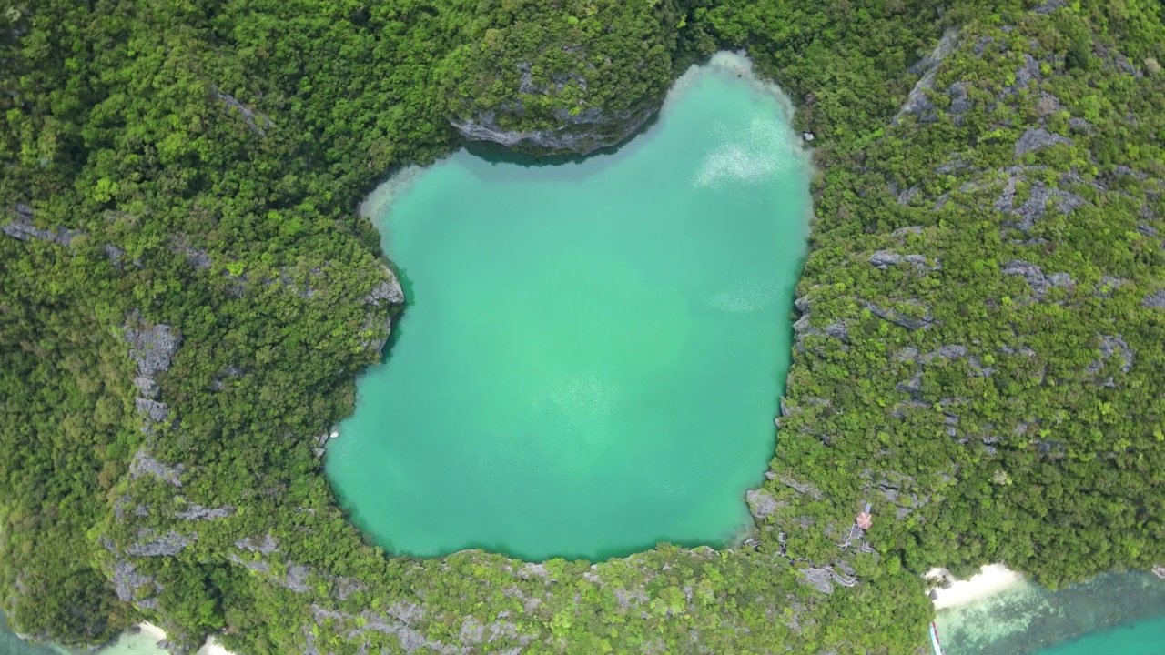 美高岛泻湖鸟瞰图视频素材