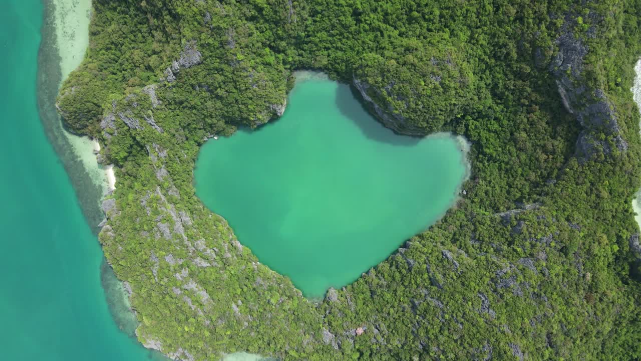 美高岛泻湖鸟瞰图视频素材