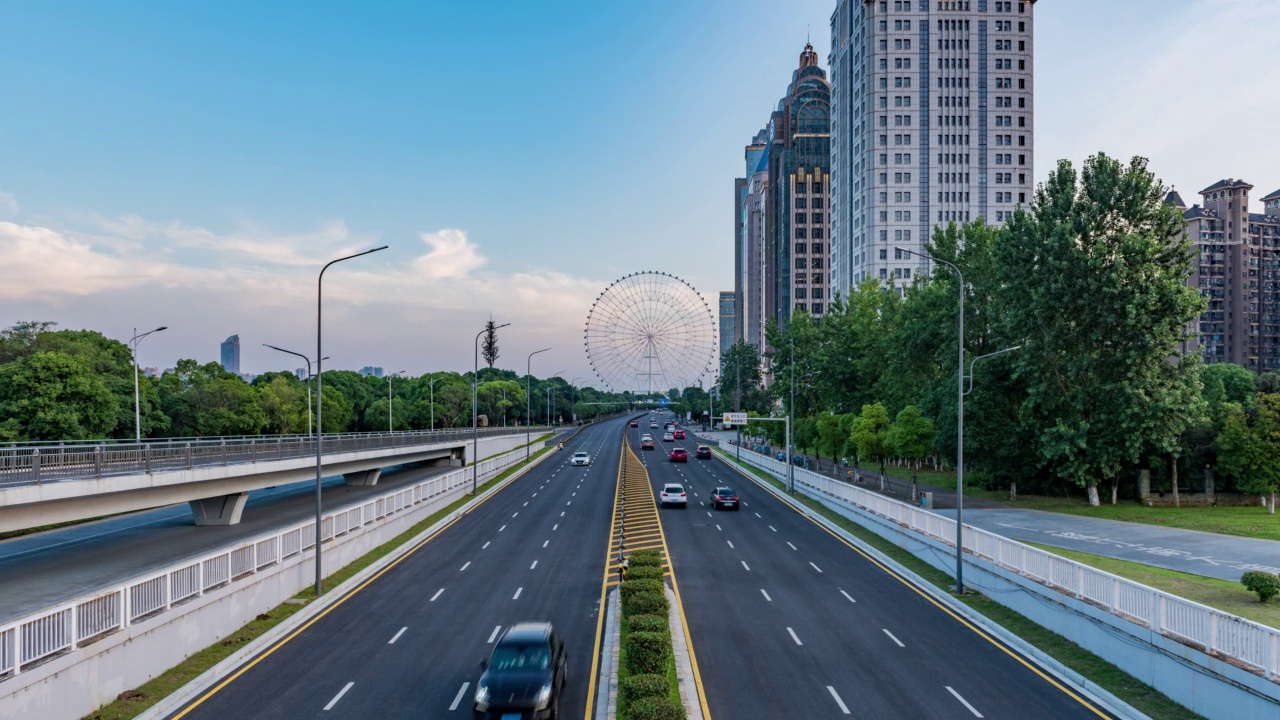 现代城市交通道路景观视频素材