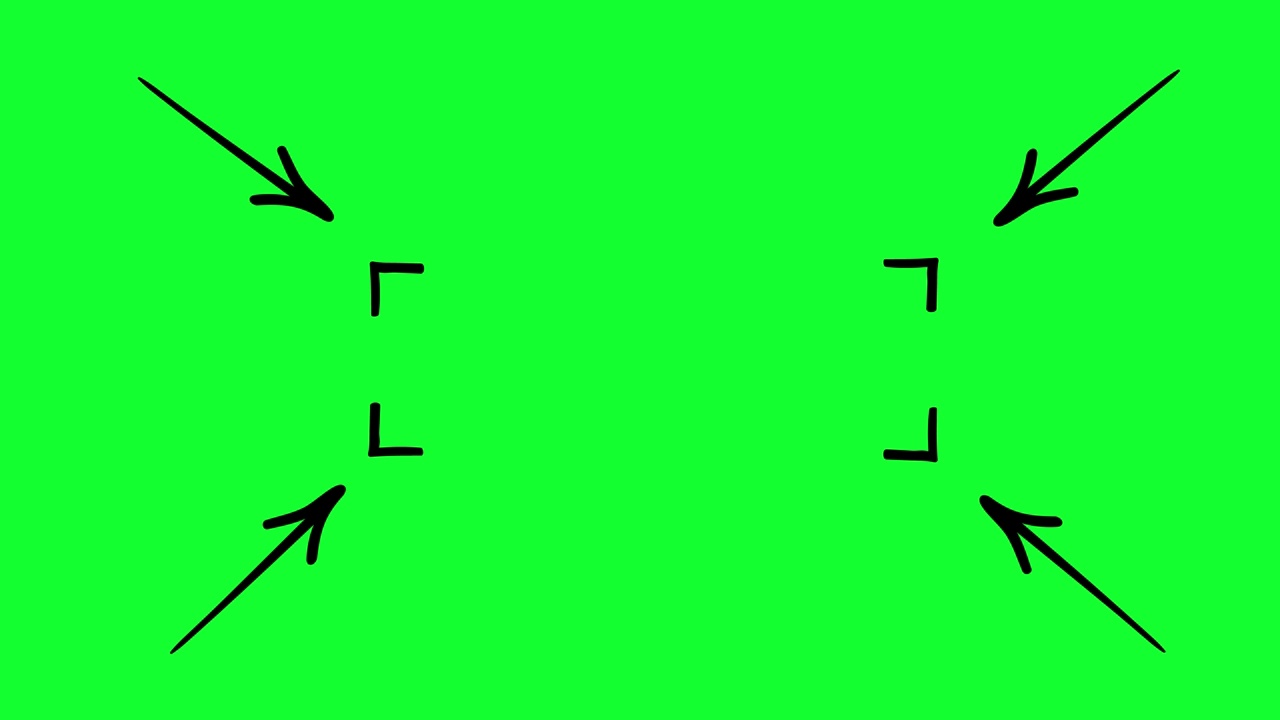 四个箭头动画草图视频素材