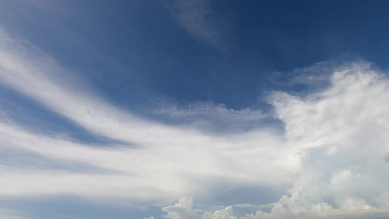 时间流逝天空和乌云。深灰色的暴风云视频素材