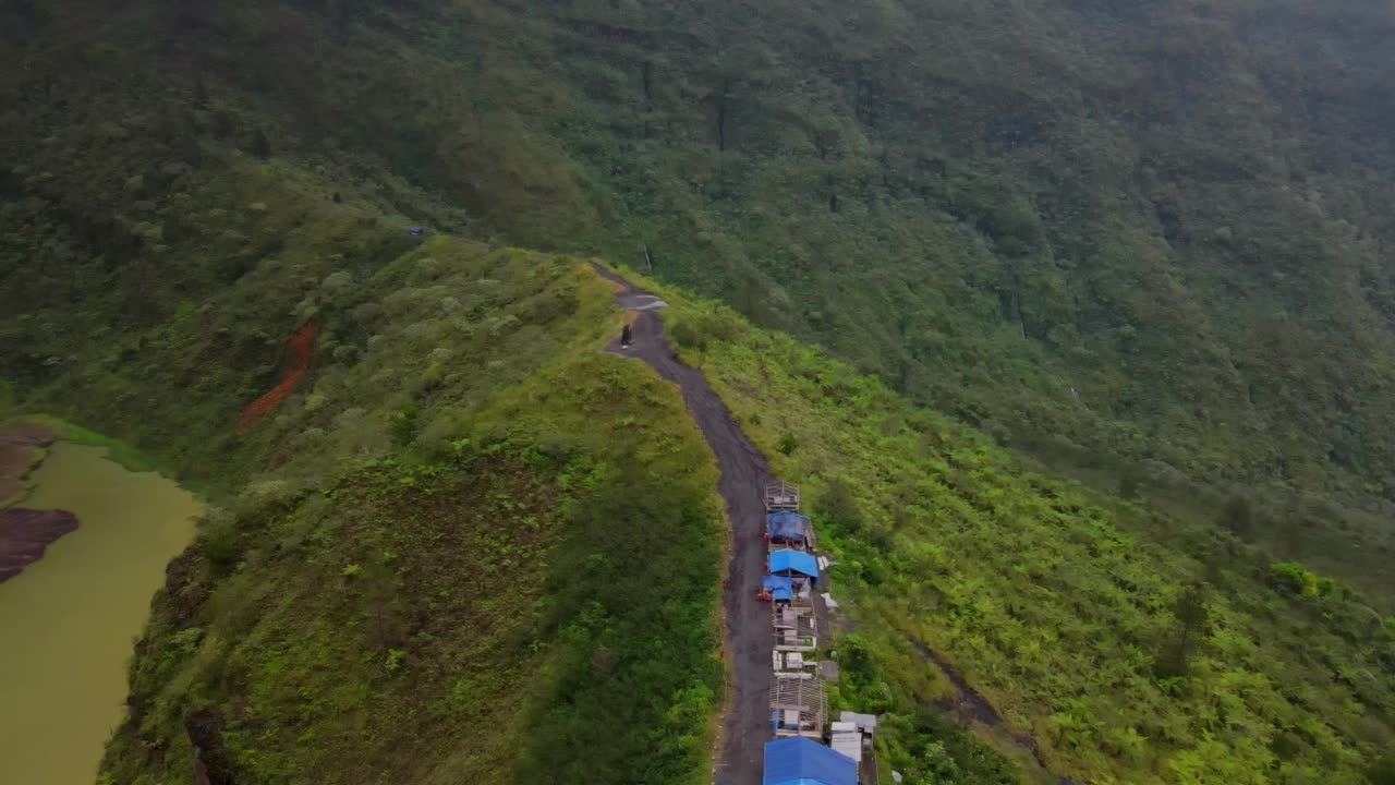 鸟瞰，自然全景，加龙贡峰顶。视频下载