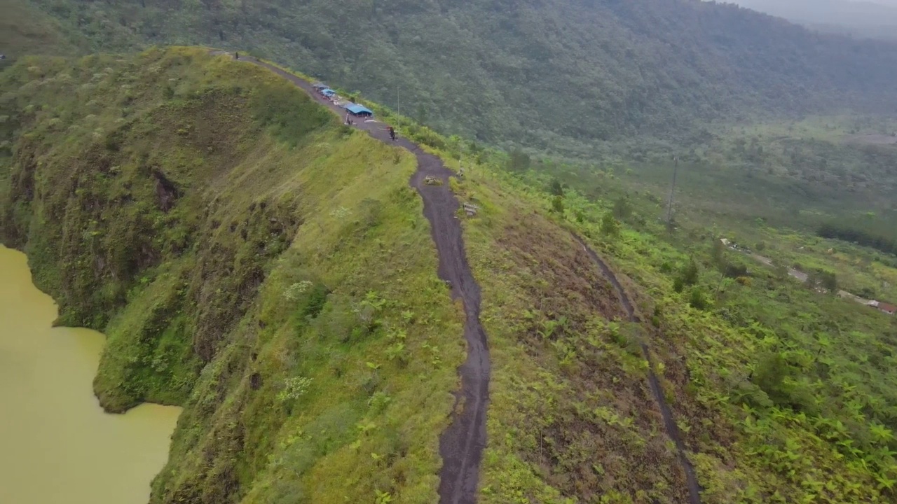 鸟瞰，自然全景，加龙贡峰顶。视频下载