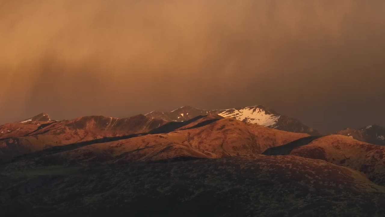 藏区雪山鸟瞰图视频素材