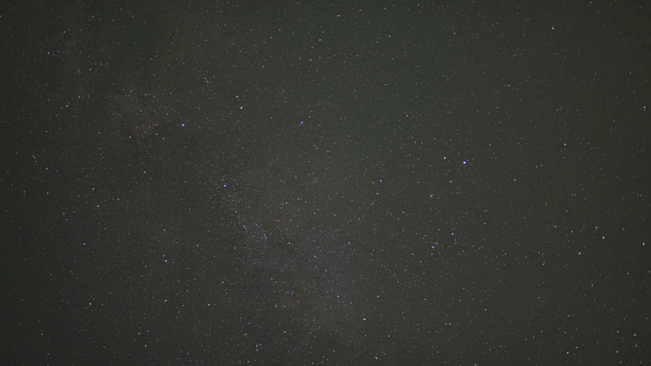 银河系和星星在夜空中移动，时间流逝。视频素材