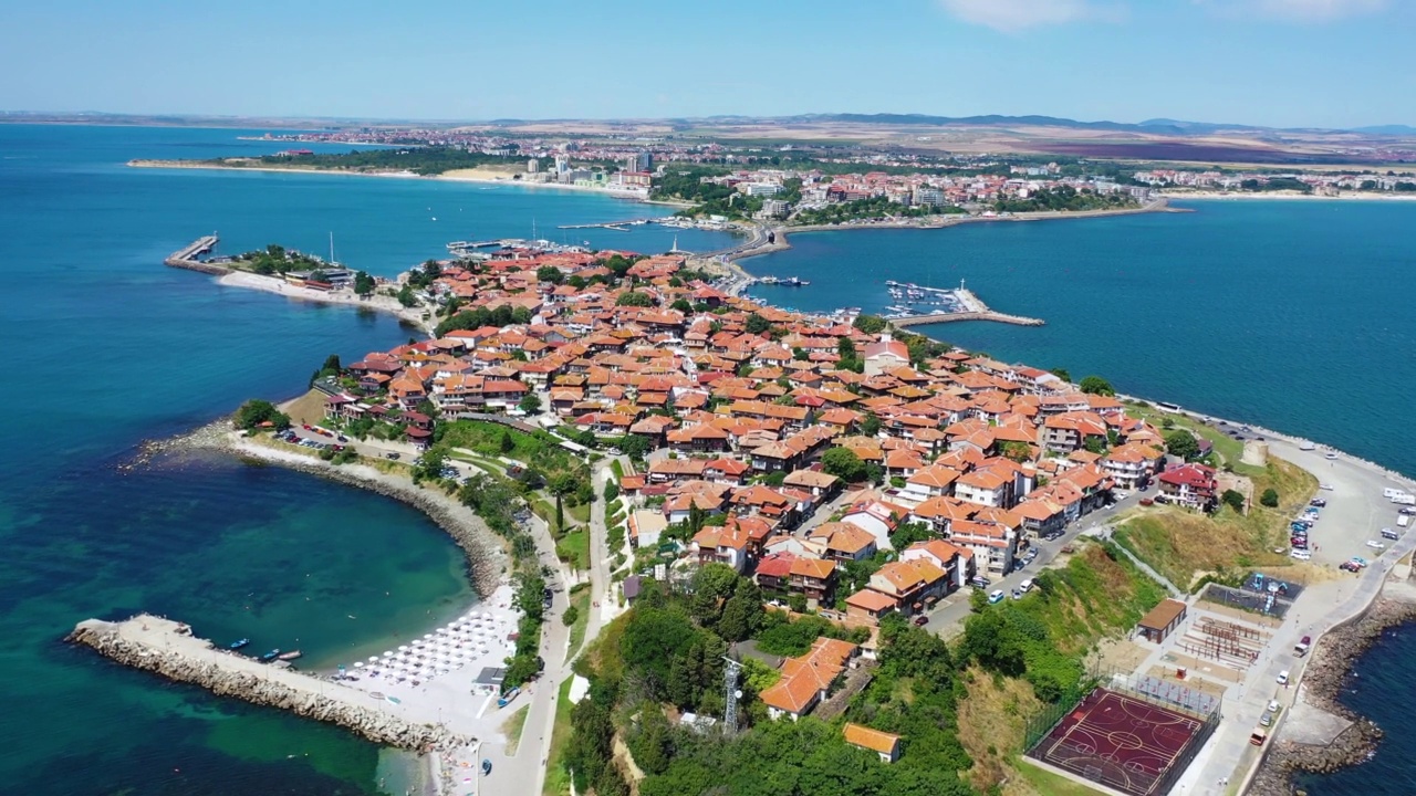 Nesebar(纳塞巴尔),保加利亚。视频素材