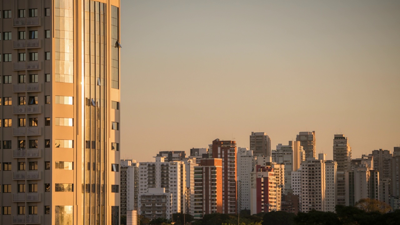 圣保罗建筑城市景观时间推移视频素材