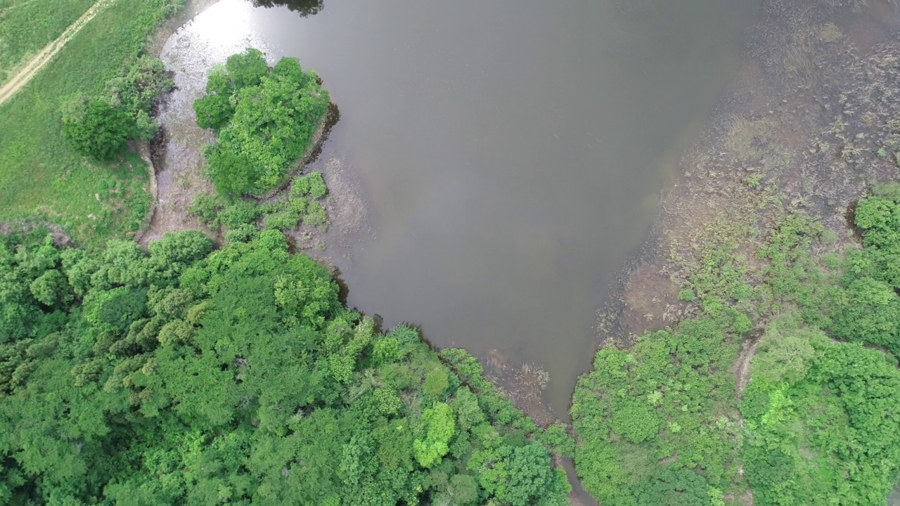 韩国忠南瑞山市云山郡永必池水库(永必池湖)视频素材