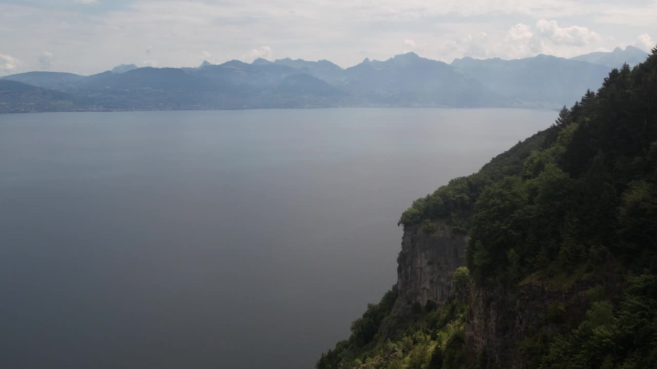 日内瓦全景悬崖湖视频素材