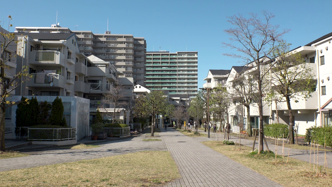 日本东京:住宅区的风景