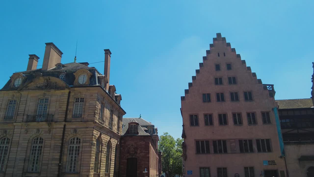 法国斯特拉斯堡的大教堂视频素材
