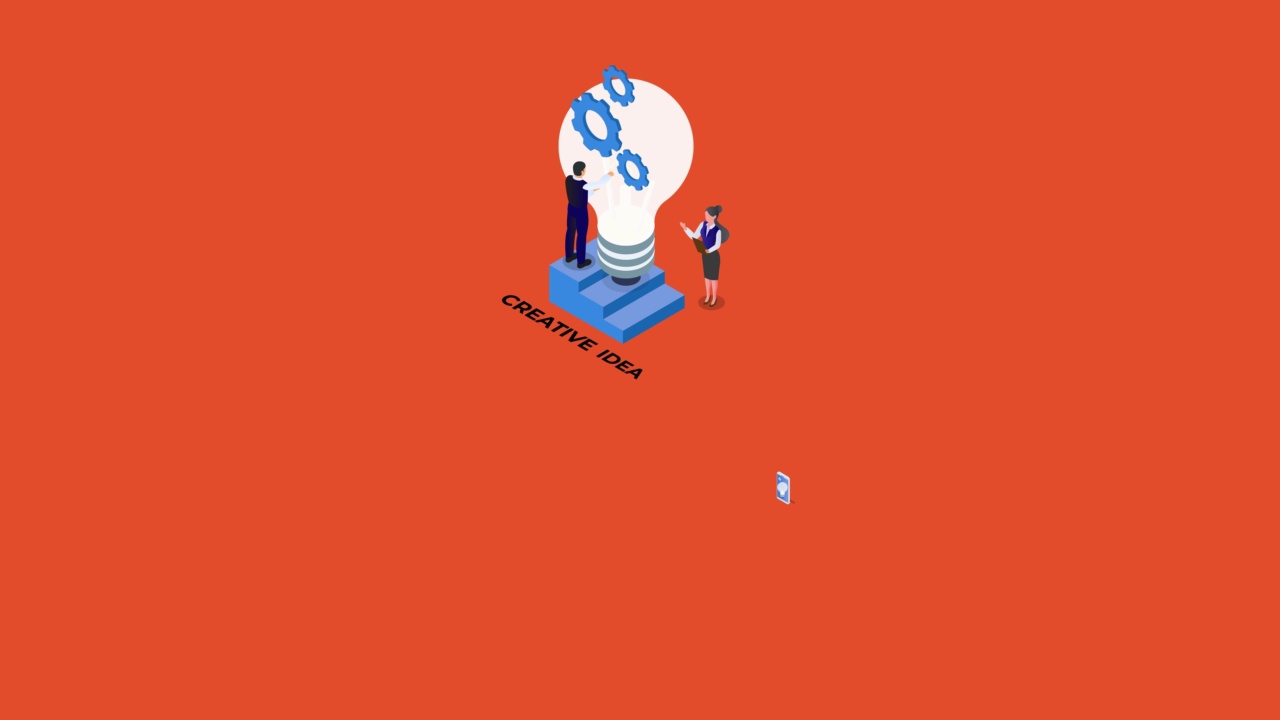 一群做创意过程的商业人士视频素材画面4