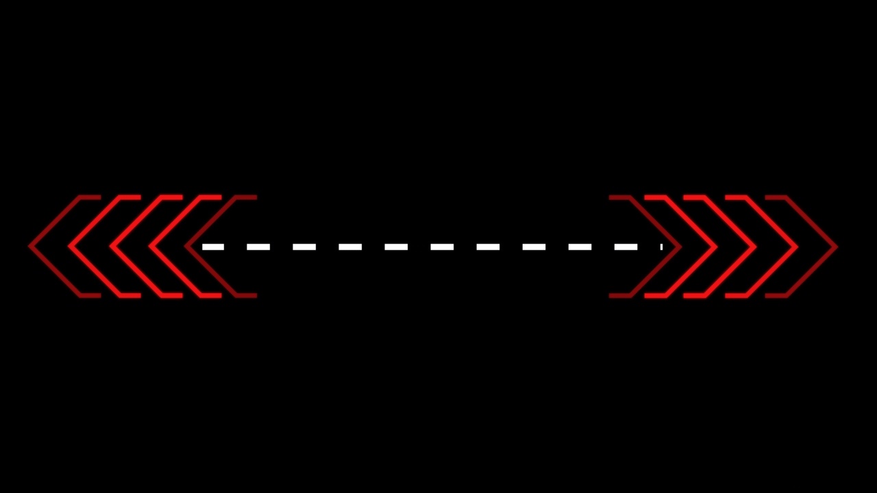 两个红色箭头被白色虚线分隔的运动图形在4K 60FPS中，可以用来标记出宽度，长度等。视频素材