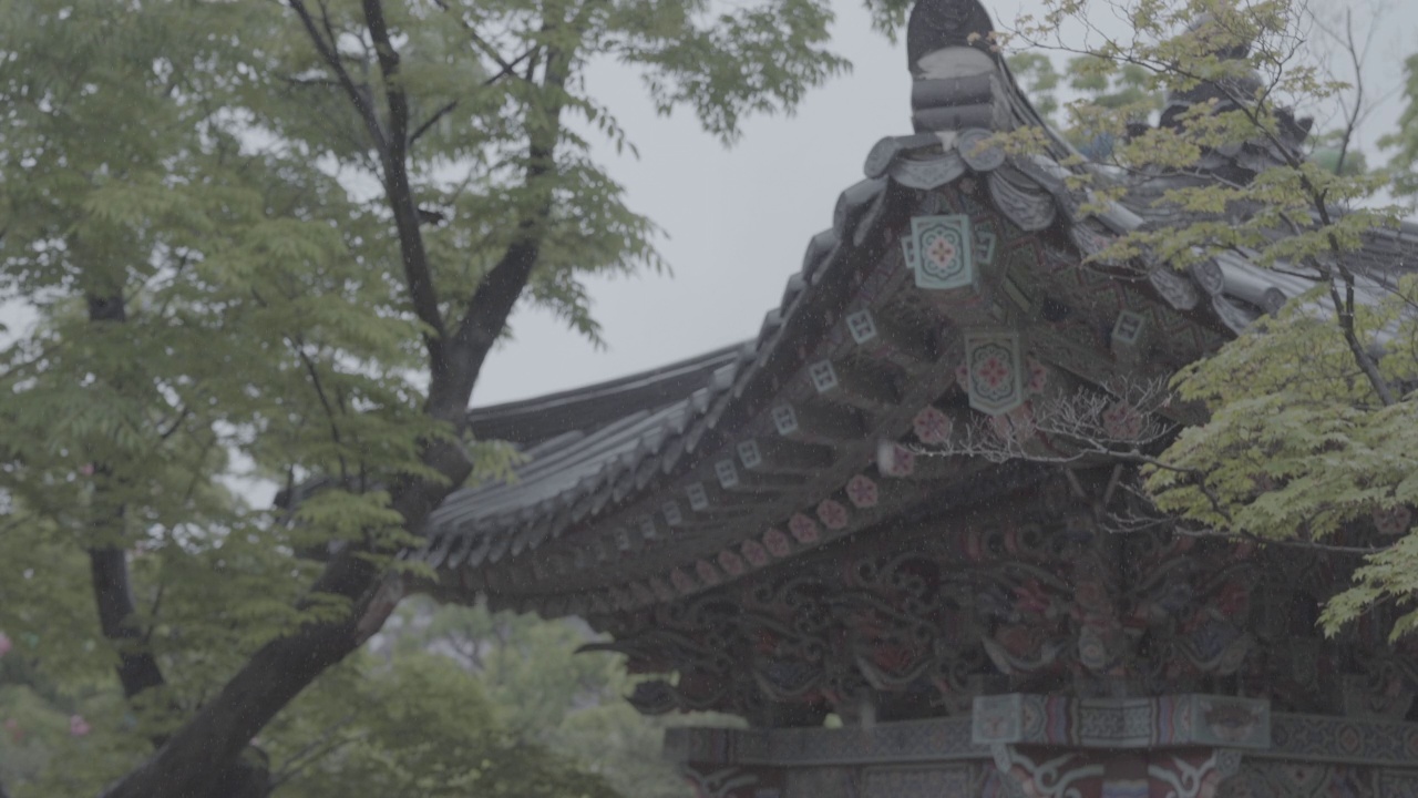 雨天的吉僧寺/韩国首尔城北区视频素材