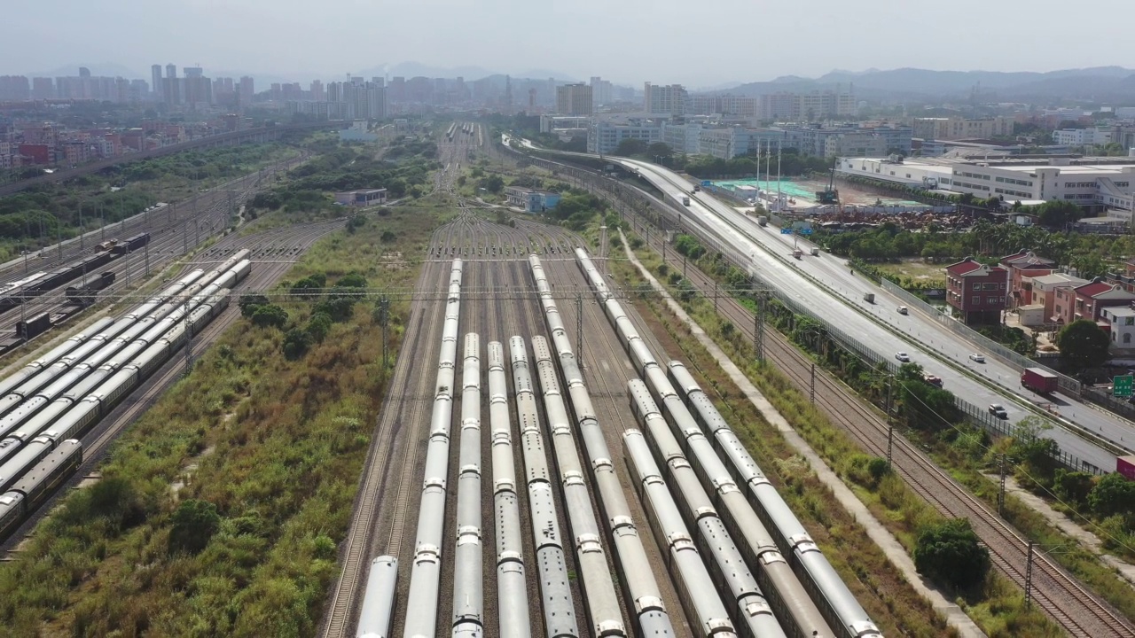 铁路停车场视频素材