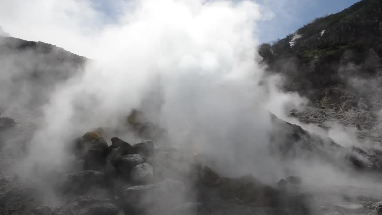 弗莱格林田、火山区、视频素材