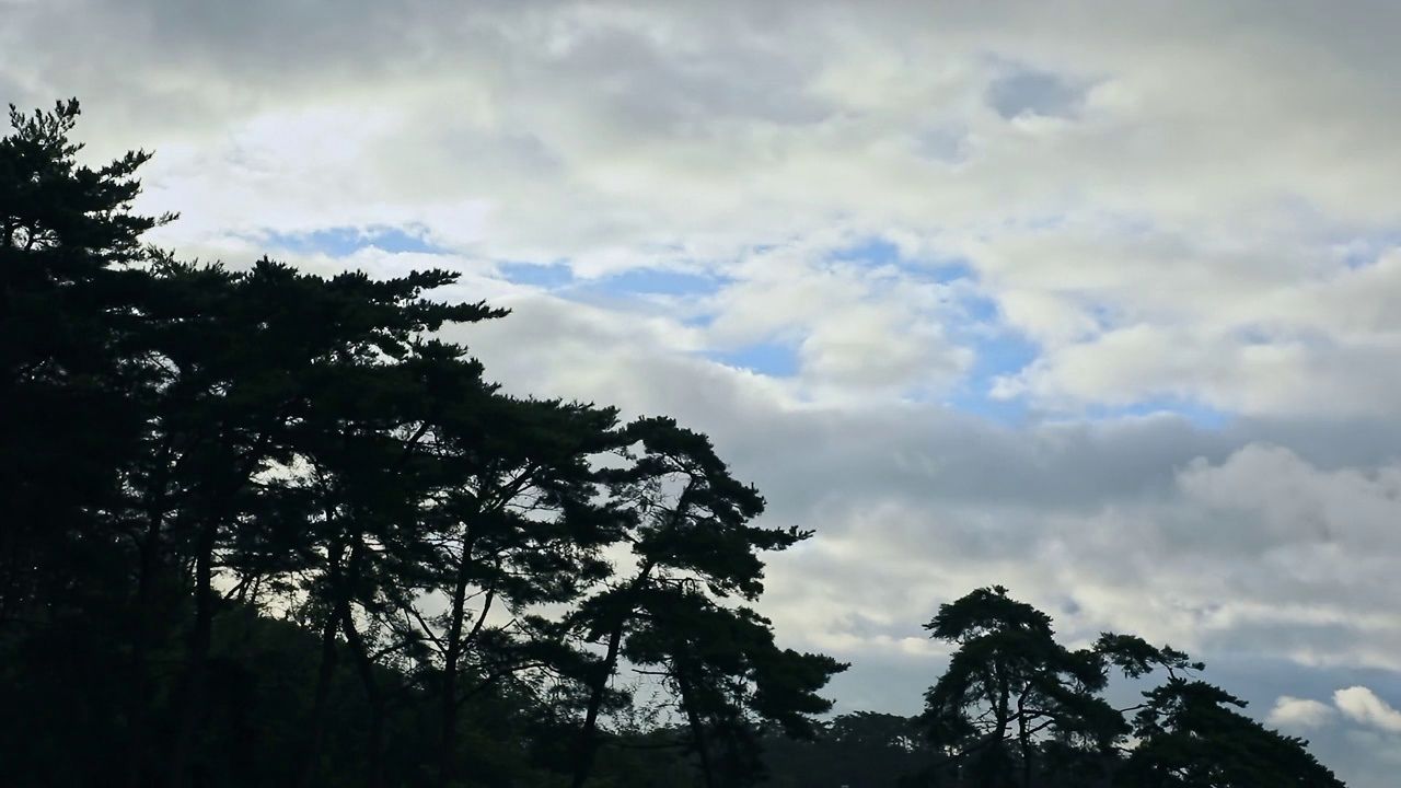 云彩掠过的天空/韩国视频素材