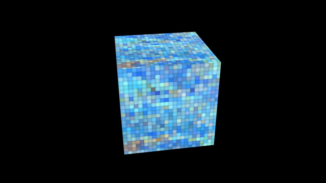 立方体和千小矩形色彩柔和的冷色调纹理背景视频素材画面4