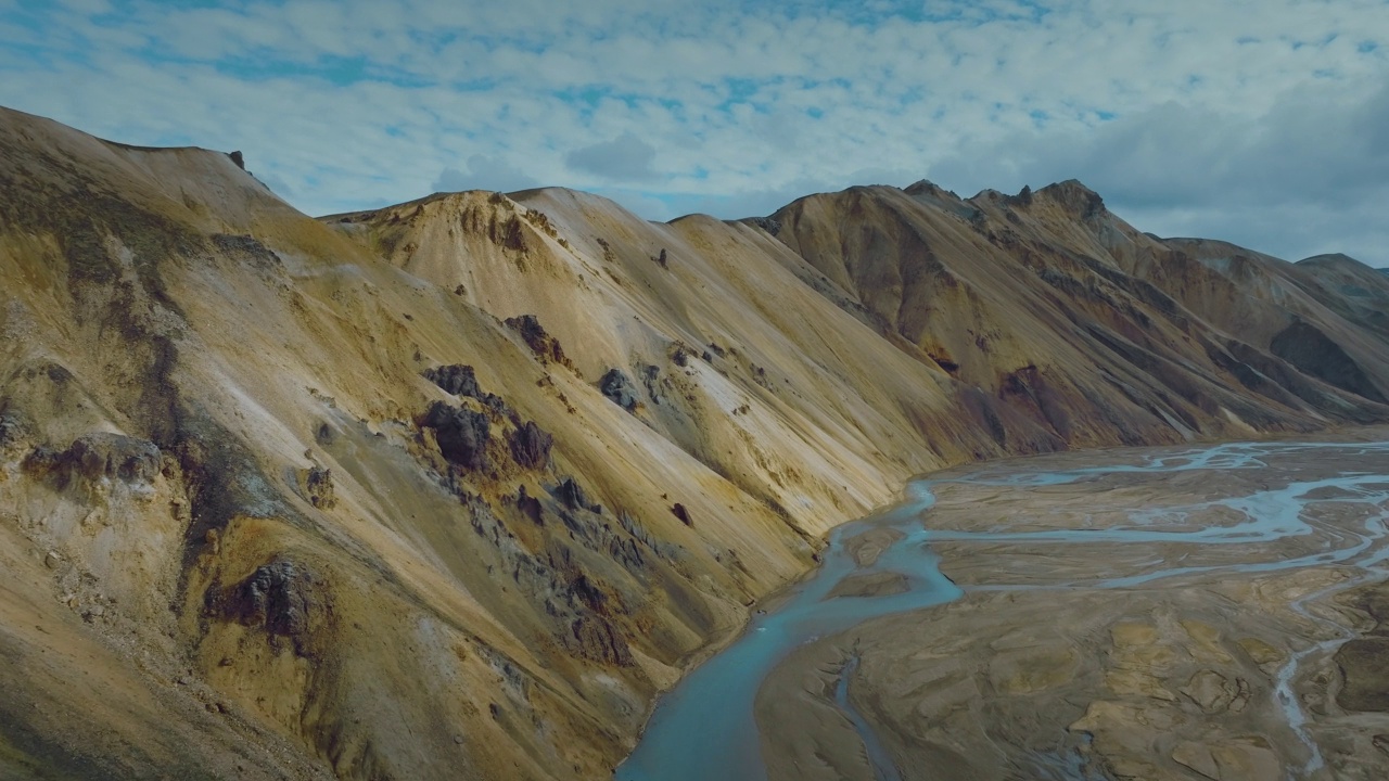 风景如画的冰岛的超现实山景。视频素材