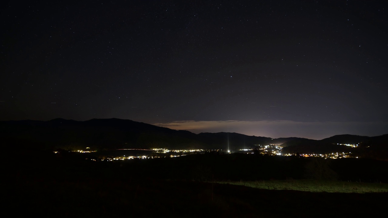 星空下山谷的时光流逝视频素材