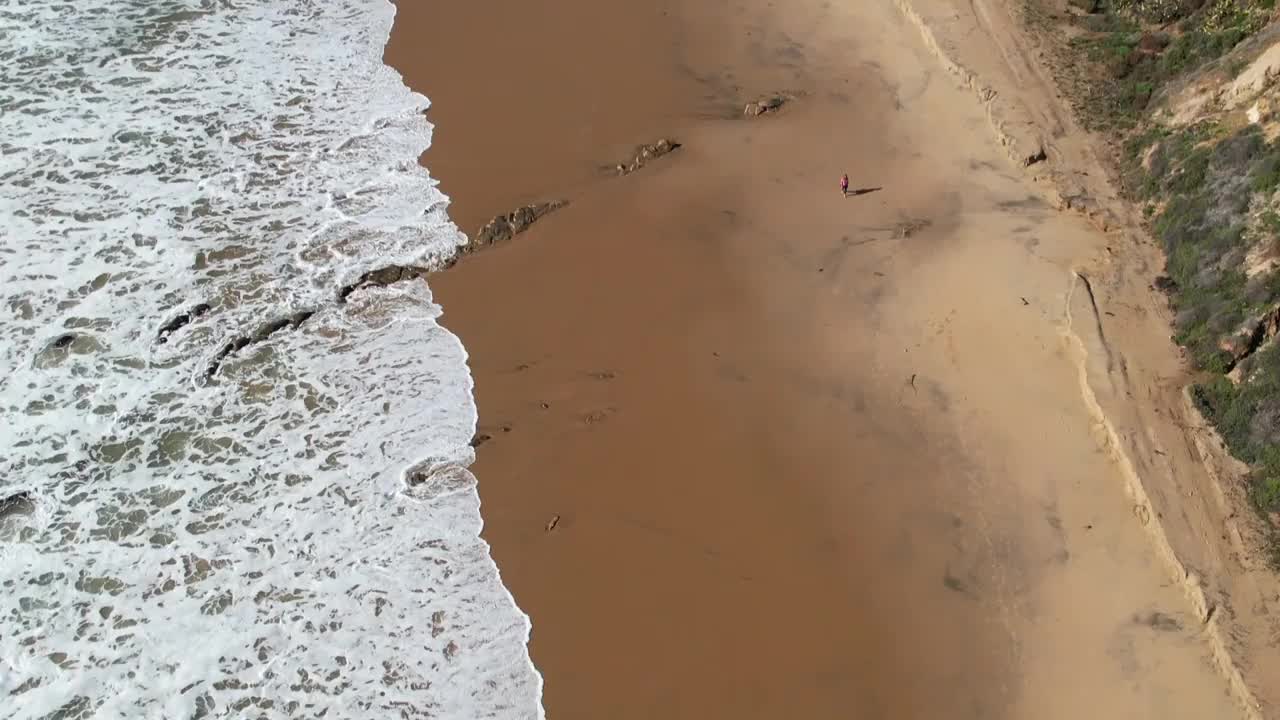 新港海滩的氛围视频素材