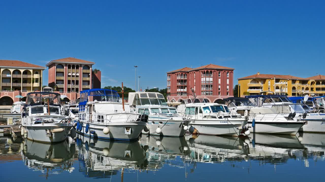 Lattes, Ariane港，Herault, Occitanie, France视频素材