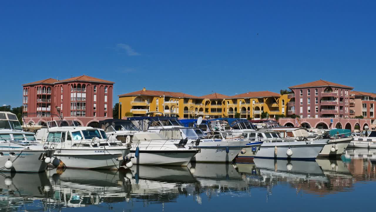 Lattes, Ariane港，Herault, Occitanie, France视频素材