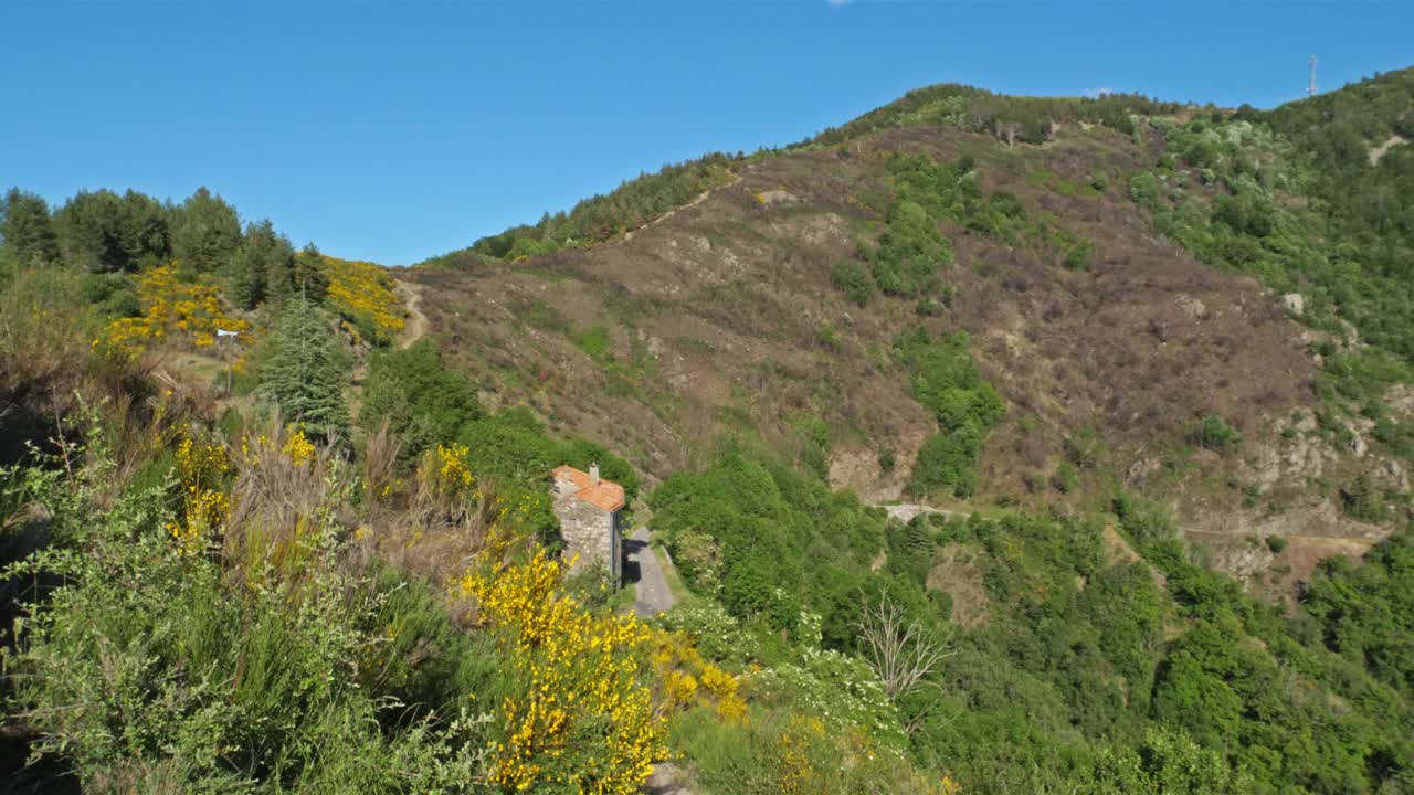 Col de l' asclier, Cevennes, Gard，法国视频素材