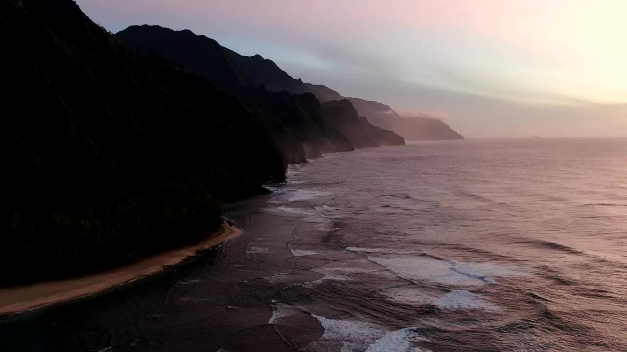 夏威夷考艾岛北岸视频素材