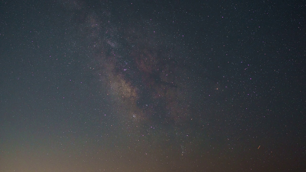 天空，流星，流星和星系/群山，全北，韩国视频素材