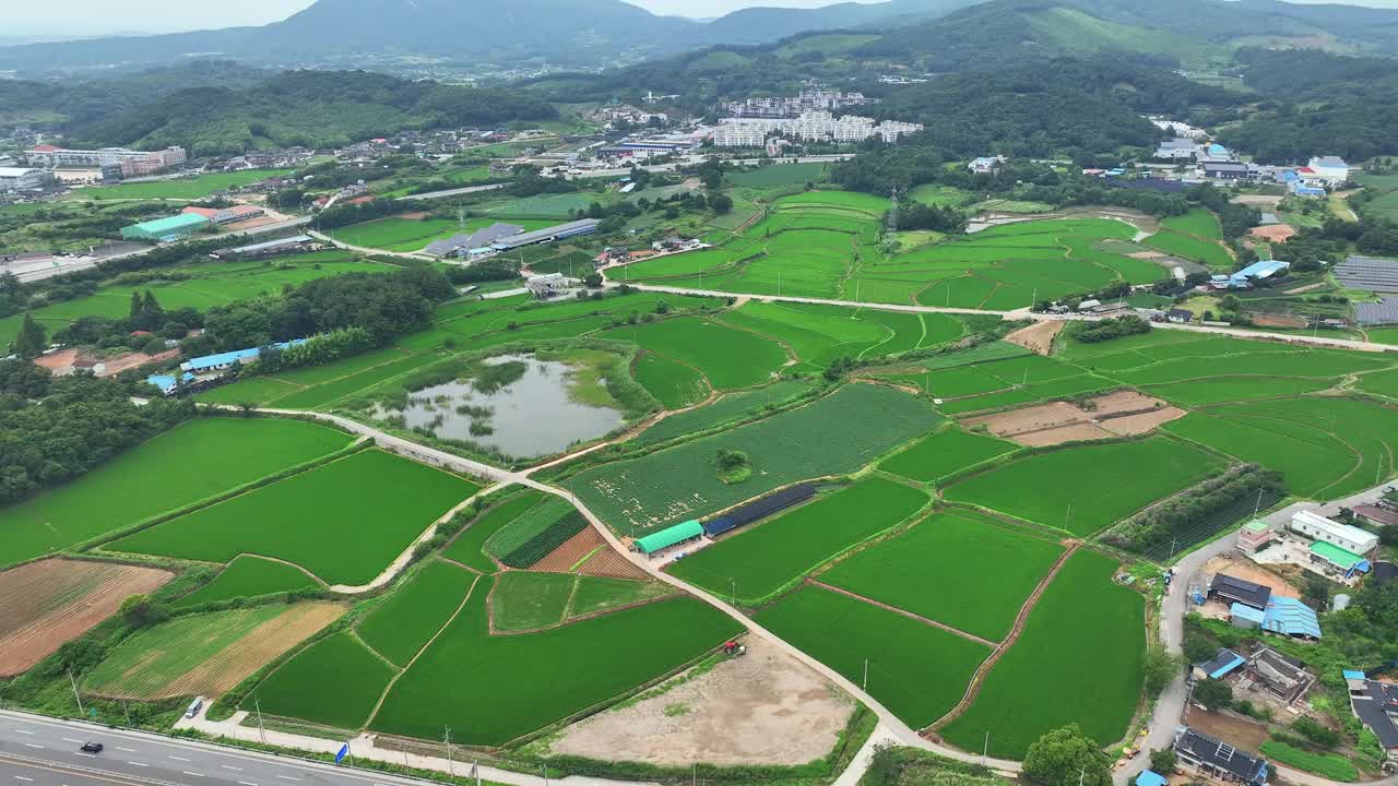 乡村风光/全北益山市，韩国视频素材